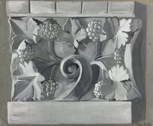 Still Life Original Art - Stone Sculpture, M. Perrotin, c.1930