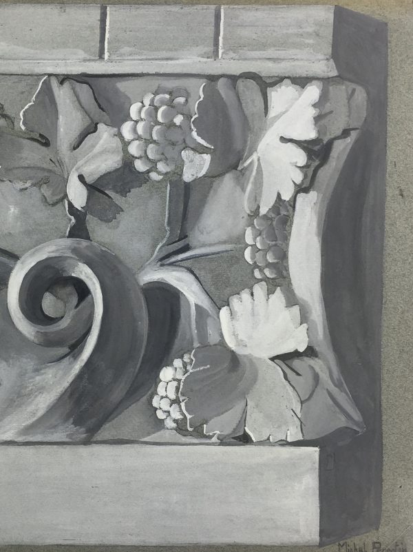 Still Life Original Art - Stone Sculpture, M. Perrotin, c.1930