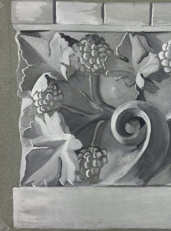 Still Life Original Art - Stone Sculpture, M. Perrotin, c.1930