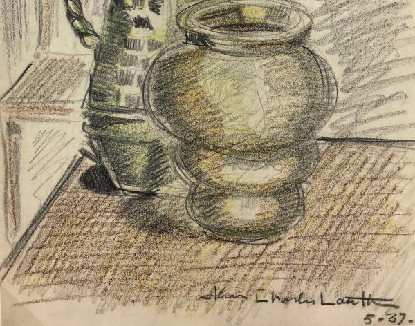 Still Life Original Art - Pitcher, Jean Charles Lauthe, 1937