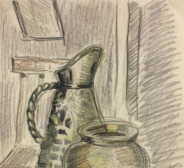 Still Life Original Art - Pitcher, Jean Charles Lauthe, 1937