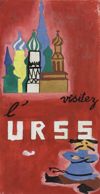 World Original Art - Visit U.S.S.R., (French), c.1970