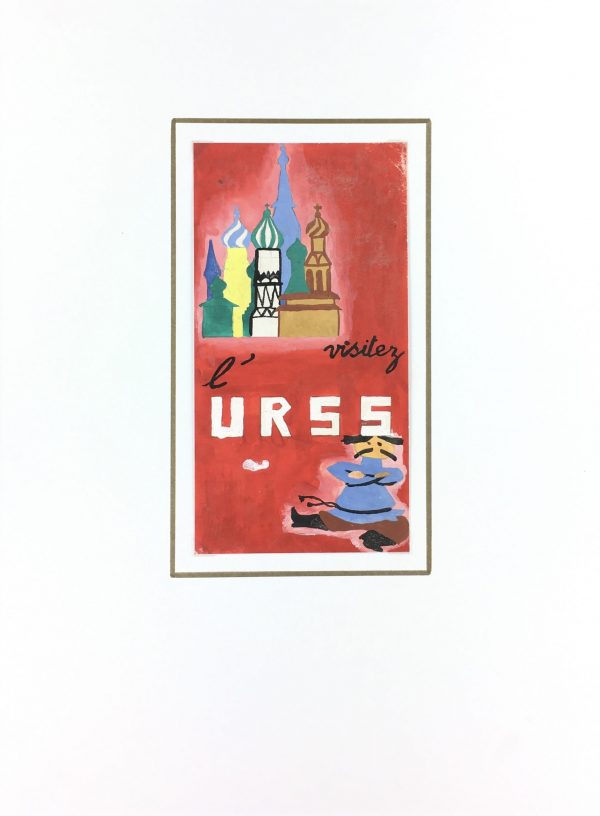 World Original Art - Visit U.S.S.R., (French), c.1970