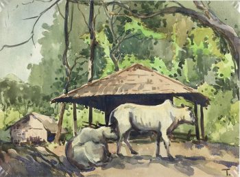 World Original Art - Oxen, T Thike (Burma), 2013
