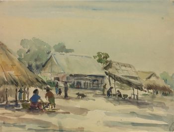 World Original Art - Burmese Village, Ta Khan Khi, 1995