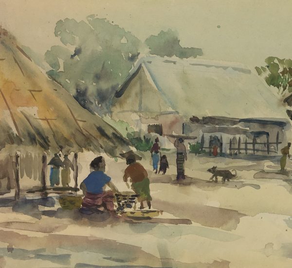World Original Art - Burmese Village, Ta Khan Khi, 1995