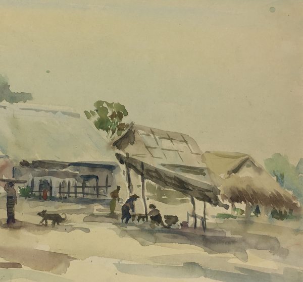 World Original Art - Burmese Village, Ta Khan Khi, 1995