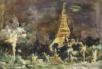 World Original Art - Bagan Pagoda, Kyaw Swae, 2013