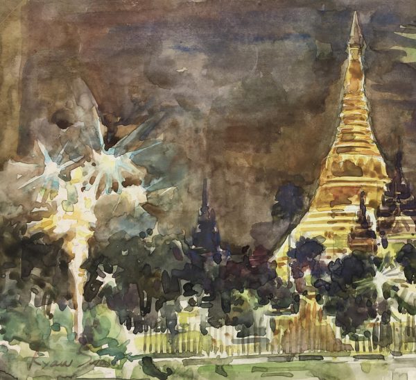 World Original Art - Bagan Pagoda, Kyaw Swae, 2013