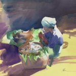 World Original Art - Market Vendor, Soe Ann, 2001