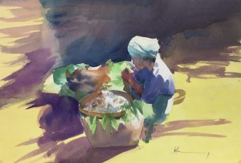 World Original Art - Market Vendor, Soe Ann, 2001