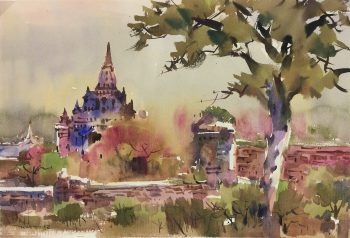 World Original Art - Bagan Pagoda, Ko Khine Thin Thar, 2013