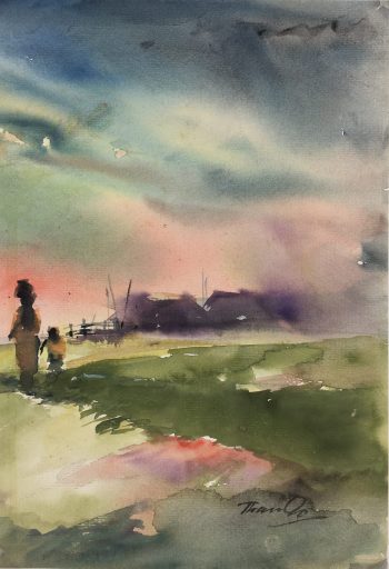 World Original Art - Sunset, Than Aa, 2011