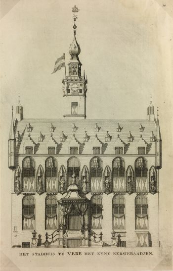 Architecture Print - Town Hall, Andreas Andriessen, 1751