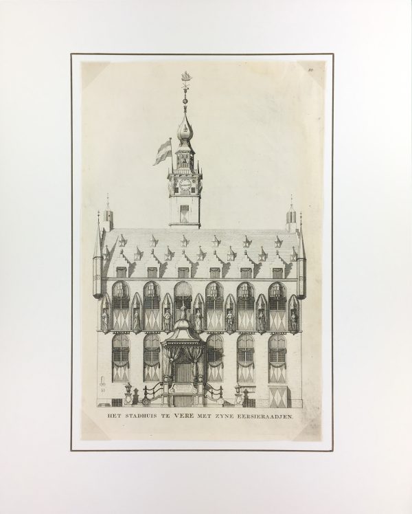 Architecture Print - Town Hall, Andreas Andriessen, 1751