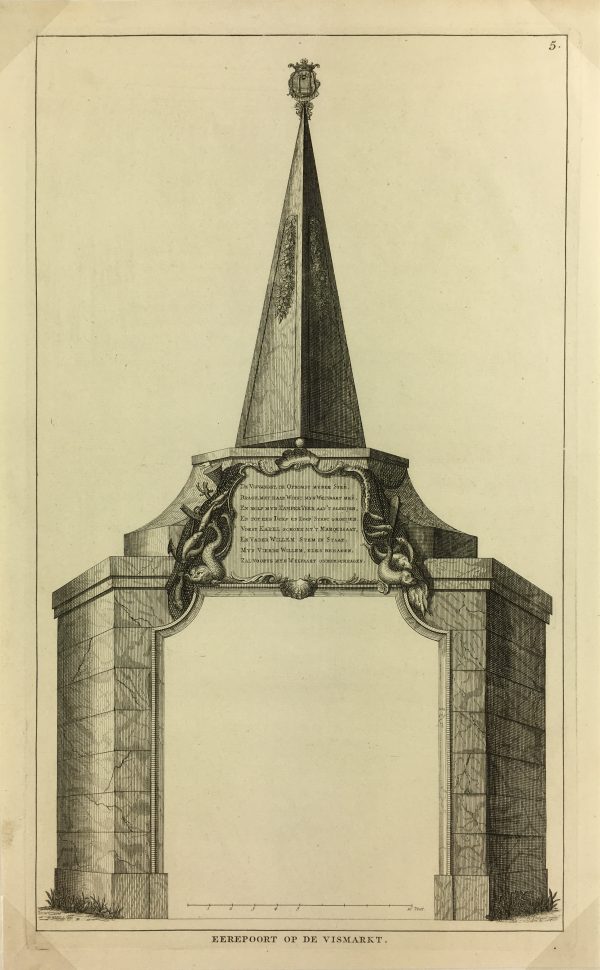 Architecture Print - Monument, Andreas Andriessen, 1751