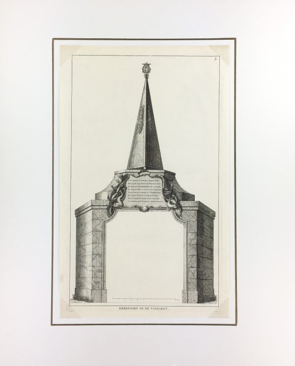 Architecture Print - Monument, Andreas Andriessen, 1751