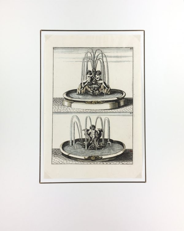 Architecture Print - Fountains, Blondel, 1737