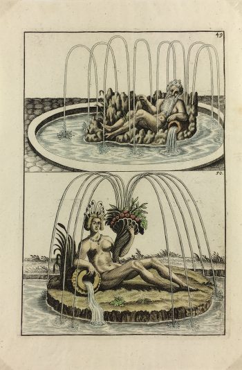 Architecture Print - Fountains, Blondel, 1737