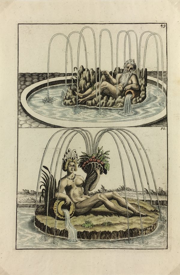 Architecture Print - Fountains, Blondel, 1737