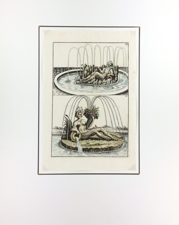 Architecture Print - Fountains, Blondel, 1737