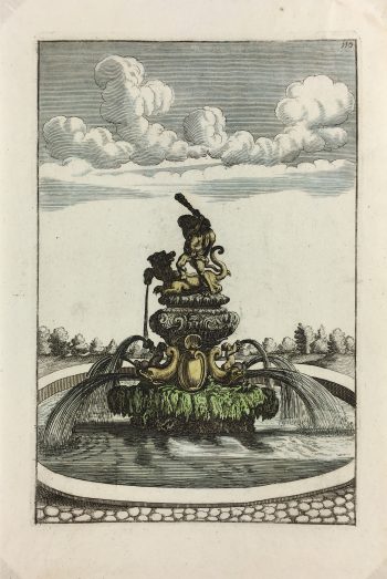 Architecture Print - Fountains, Blondel, 1737