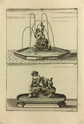 Architecture Print - Fountains, Blondel, 1737