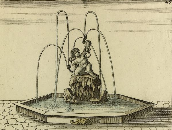 Architecture Print - Fountains, Blondel, 1737