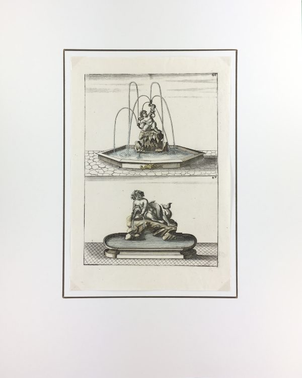 Architecture Print - Fountains, Blondel, 1737