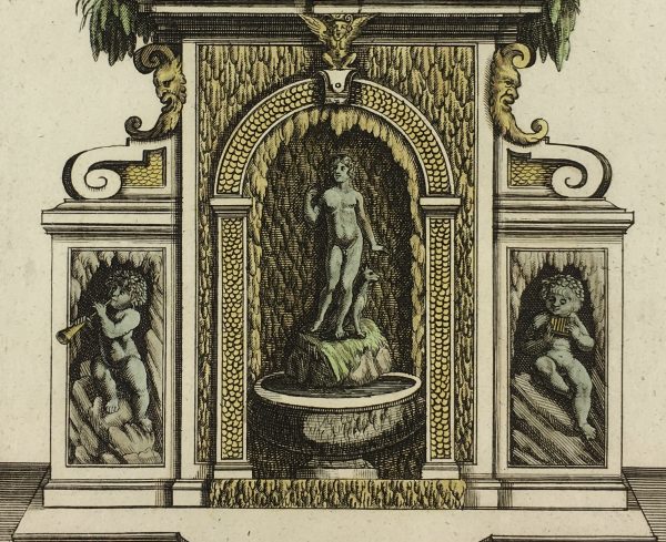 Architecture Print - Fountains, Blondel, 1737