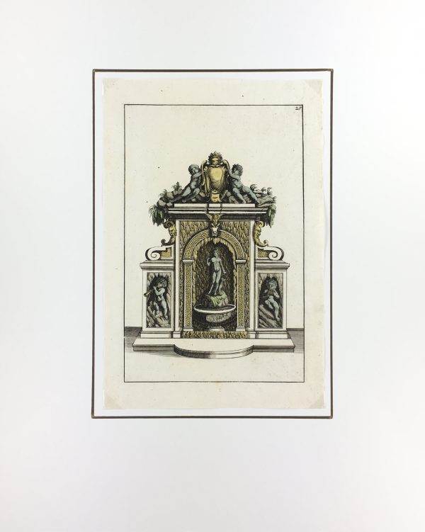 Architecture Print - Fountains, Blondel, 1737