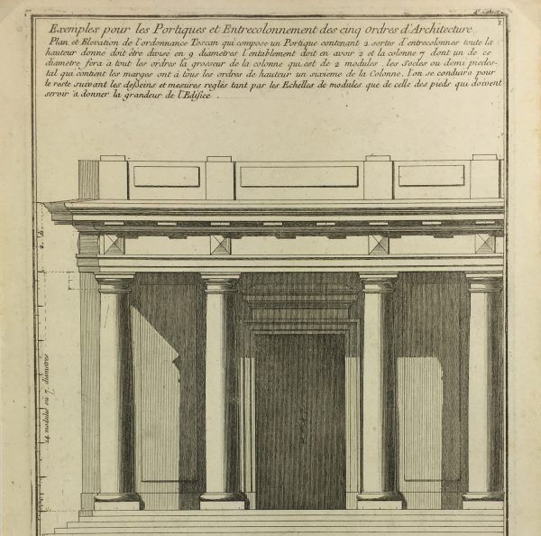 Architecture Print - Tuscan Order, Recueil d' Archit., 1780