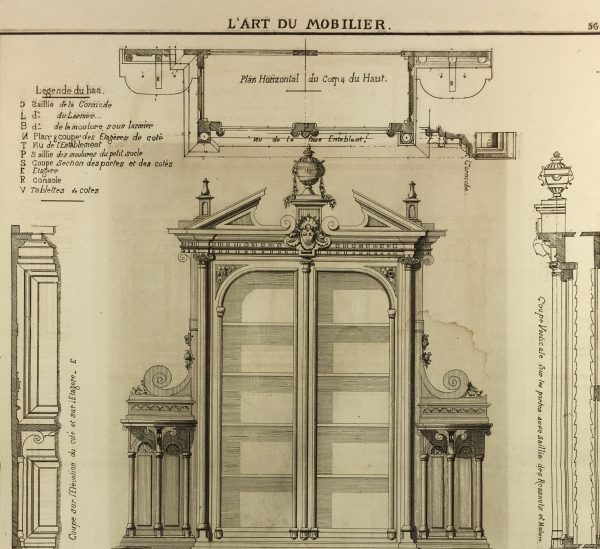 Architecture Print - Furniture Styles, French, J. Verchère, 1873
