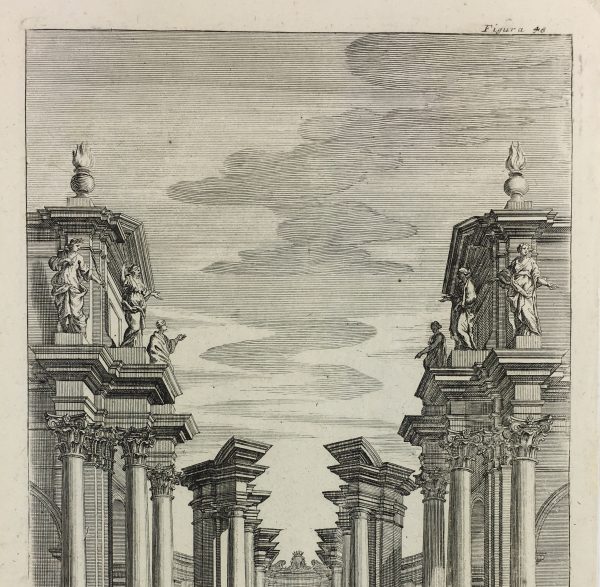 Architecture Print - Temple Sermon, Bodenehr, c.1720