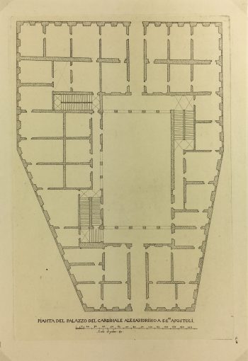 Architecture Print - Italian Palace, Giacomo Rossi, 1650