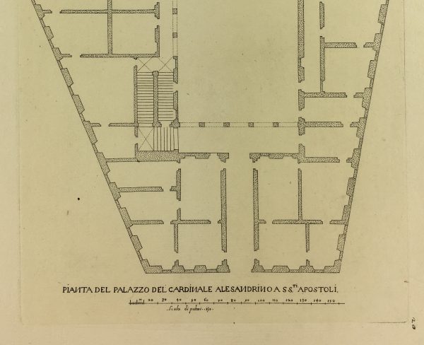 Architecture Print - Italian Palace, Giacomo Rossi, 1650
