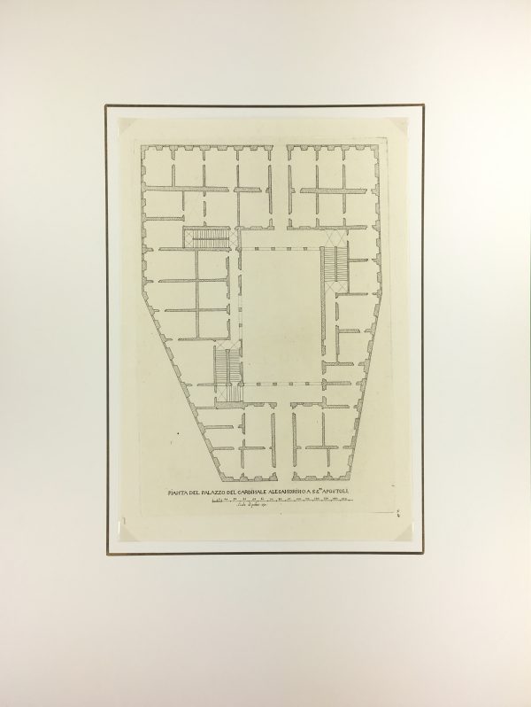 Architecture Print - Italian Palace, Giacomo Rossi, 1650