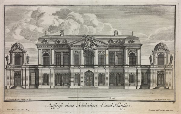 Architecture Print - Noble House, Paulus Decker, c.1750