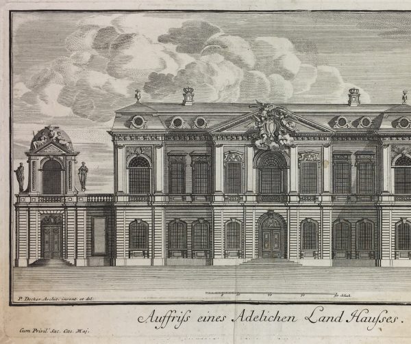 Architecture Print - Noble House, Paulus Decker, c.1750