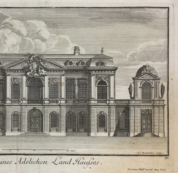 Architecture Print - Noble House, Paulus Decker, c.1750