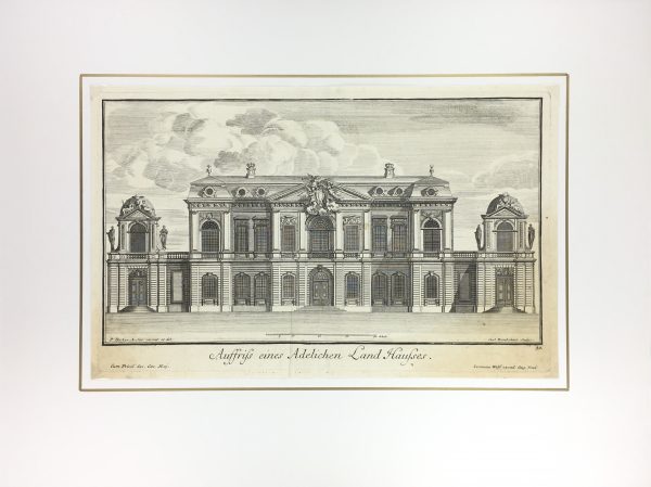 Architecture Print - Noble House, Paulus Decker, c.1750