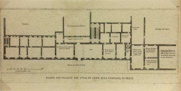 Architecture Print - Italian Palace, Giacomo Rossi, 1650