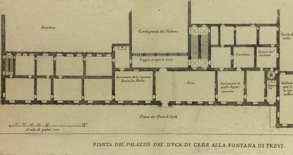 Architecture Print - Italian Palace, Giacomo Rossi, 1650