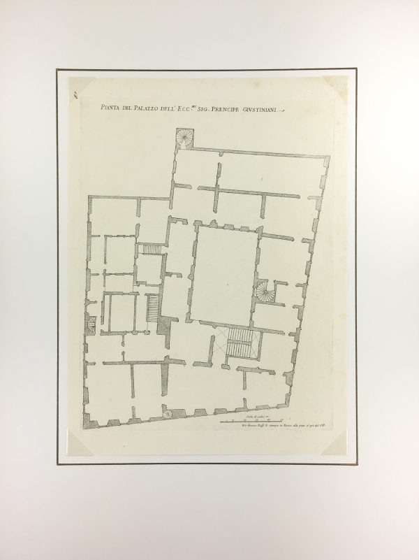 Architecture Print - Italian Palace, Giacomo Rossi, 1650
