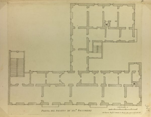 Architecture Print - Italian Palace, Giacomo Rossi, 1650