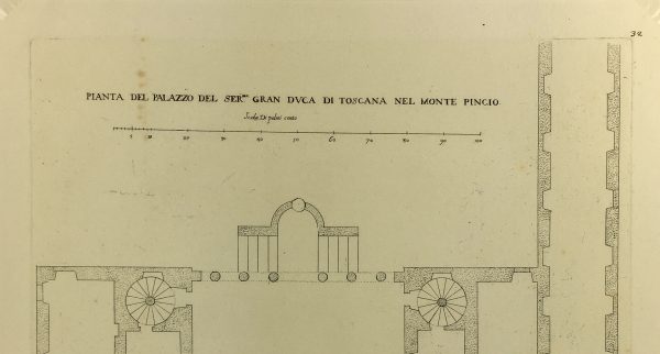 Architecture Print - Italian Palace, Giacomo Rossi, 1650