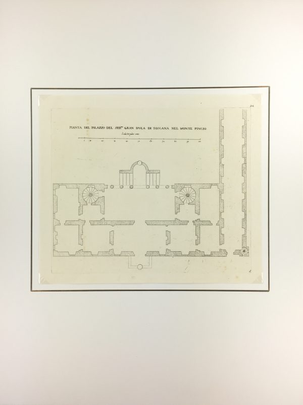 Architecture Print - Italian Palace, Giacomo Rossi, 1650