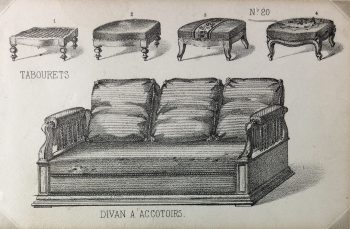 Architecture Print - French Furniture, Modèles, c.1870