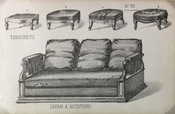 Architecture Print - French Furniture, Modèles, c.1870