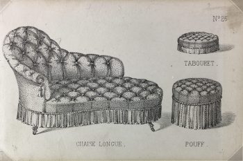 Architecture Print - French Furniture, Modèles, c.1870